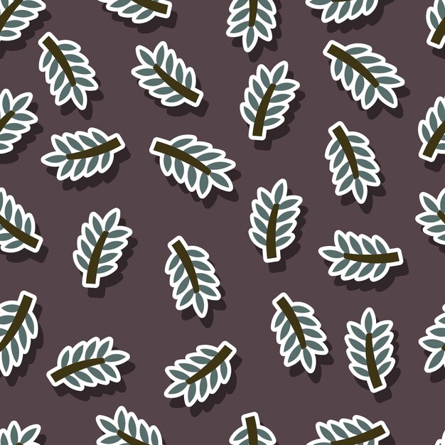 Vector holiday seamless pattern with fir branches