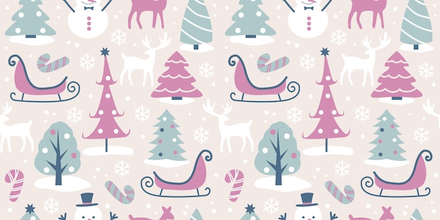 Holiday season seamless pattern design