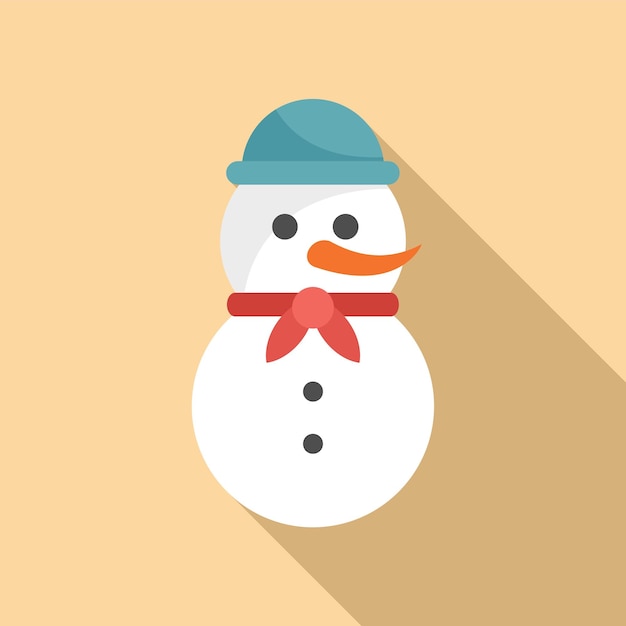 Vector holiday snowman icon flat vector festive season frozen