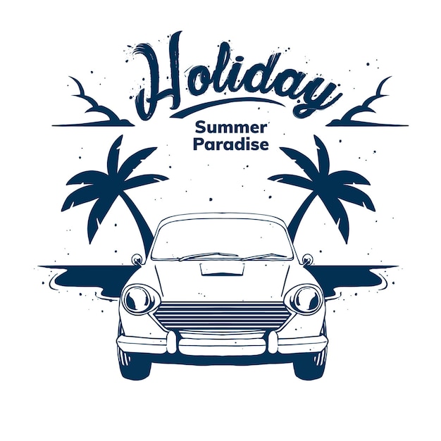 holiday summer paradise illustration