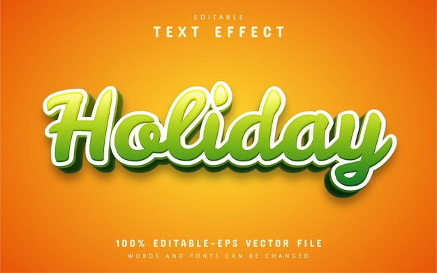 Holiday text cartoon style text effect