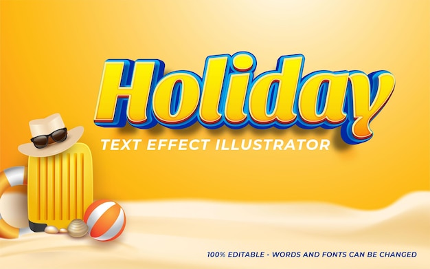 Holiday text effect, editable 3d text style