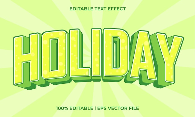 holiday  text effect editable modern lettering typography font style, trendy 3d text for tittle.