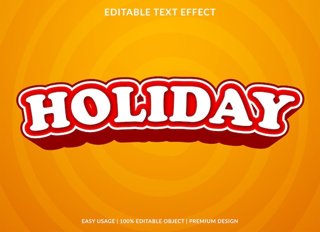 holiday text effect editable template premium style