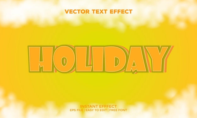 Vector holiday text effect editable vector design