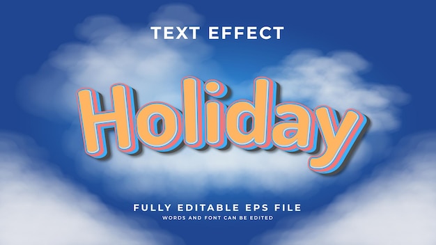 Holiday text effect style