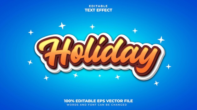 Holiday text effect