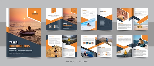 Vector holiday travel brochure design