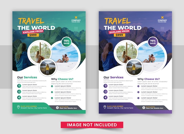 Holiday travel flyer template