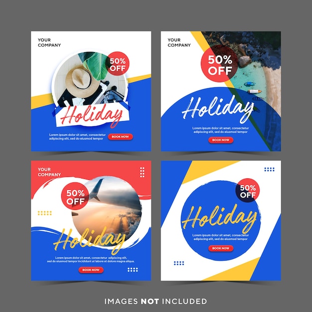 Holiday or travel instagram post