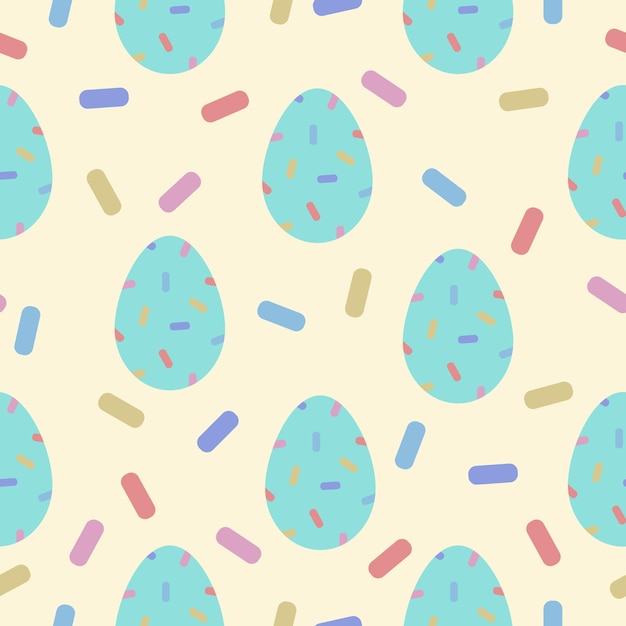 Holiday vector colorful easter egg seamless pattern