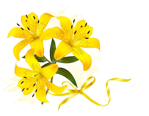 Fondo giallo dei fiori di festa.