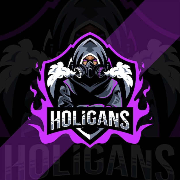 Holigans mascotte logo esport design