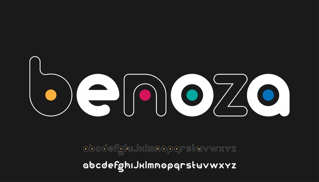 hollow bold small alphabet letter logo design