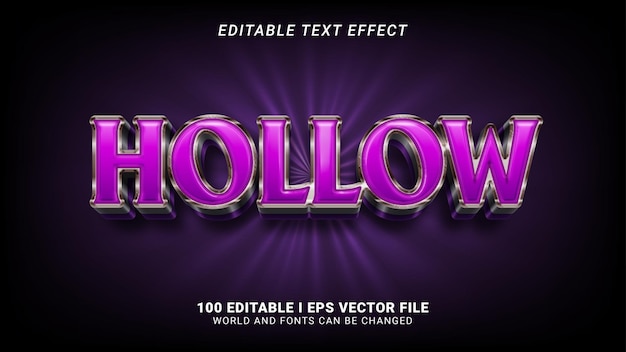 Hollow text effect