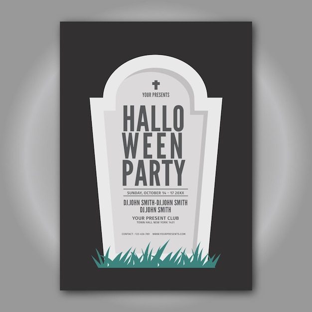 Vector holloween party flyer