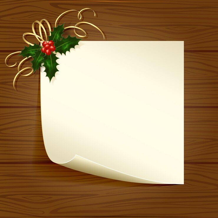 वेक्टर holly berry and paper