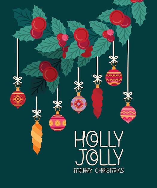 Holly jolly card