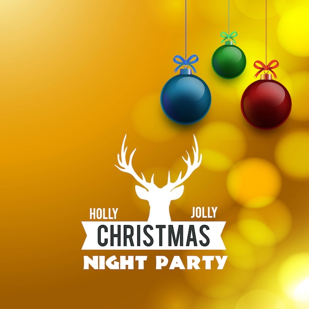 Holly jolly christmas night party-achtergrond