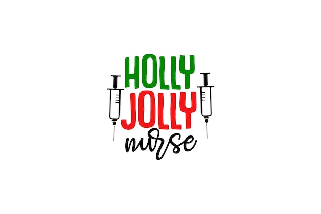 Vector holly jolly nurse