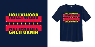 Premium Vector | Hollywood california superior typography graphic t ...