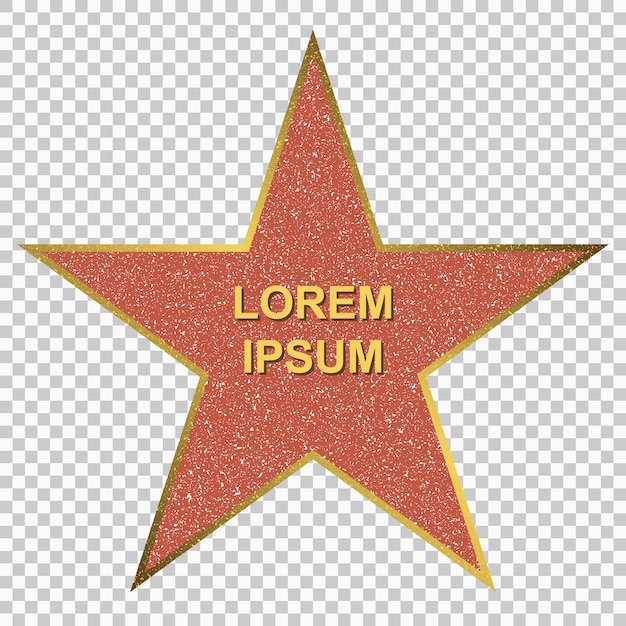 Vector hollywood walk of fame star blank template