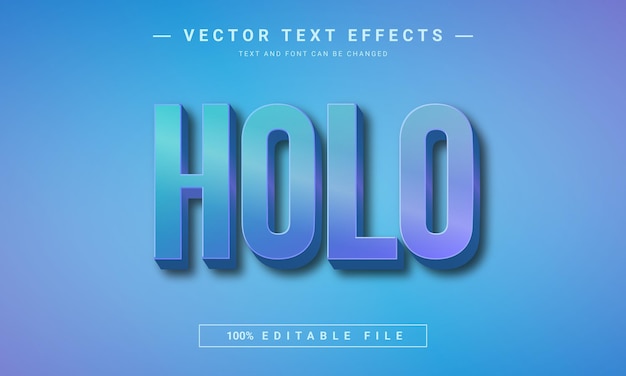 Holo-tekst holografisch bewerkbaar 3d-teksteffect