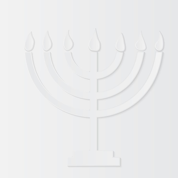 Menorah di carta del giorno della memoria dell'olocausto illustrazione vettoriale