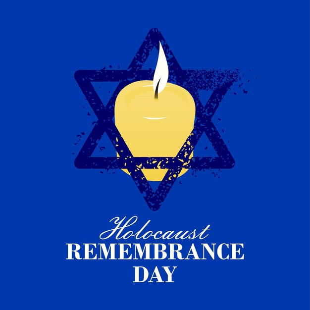 Holocaust remembrance day poster template