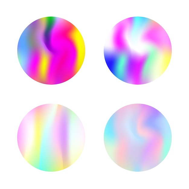 Holografische abstracte achtergronden set