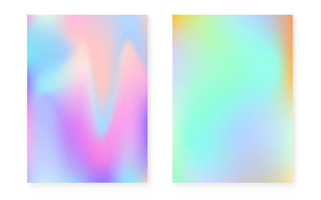 Holografische achtergrond met kleurovergang met hologramomslag