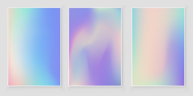 Holografische folie gradiënt iriserende dekking abstracte dekking set