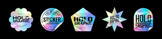 Holografische stickers hologramlabels in verschillende vormen stickervormen voor ontwerpmodellen