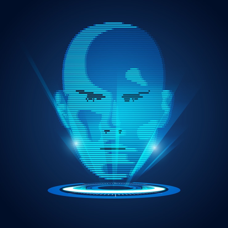 Vector hologram face