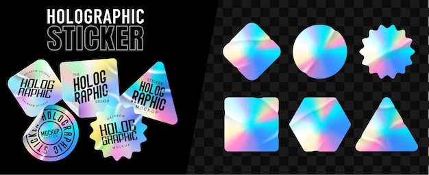 Hologram labels of different shapes