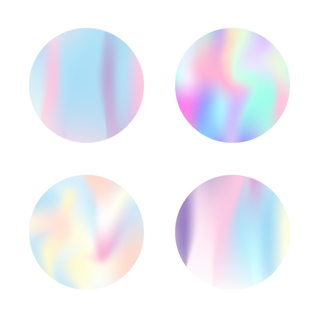 Holographic abstract backgrounds set