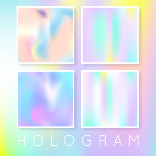 Holographic abstract backgrounds set