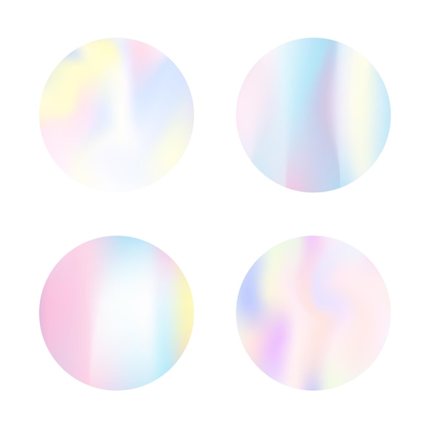 Holographic abstract backgrounds set