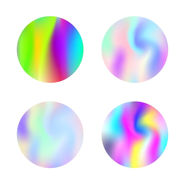 Holographic abstract backgrounds set