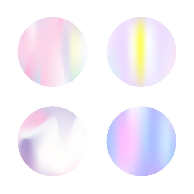 Premium Vector | Holographic abstract backgrounds set