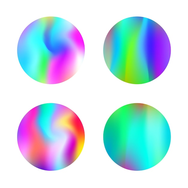 Holographic abstract backgrounds set