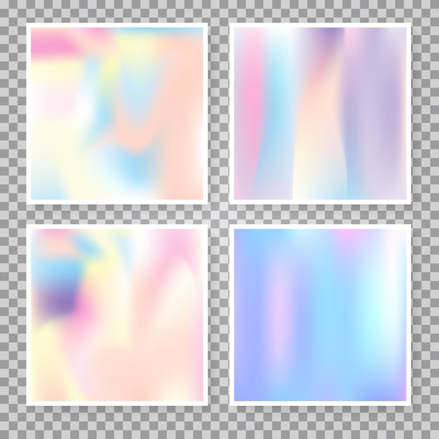 Holographic abstract backgrounds set