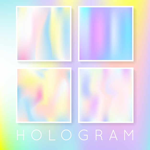 Holographic abstract backgrounds set