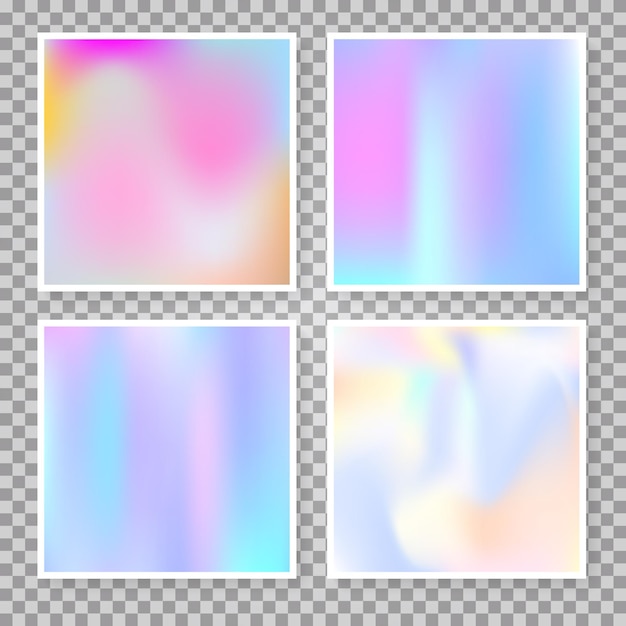 Holographic abstract backgrounds set