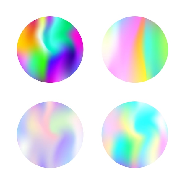 Holographic abstract backgrounds set