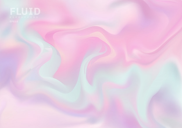 Holographic abstract soft pastel colors fluid background