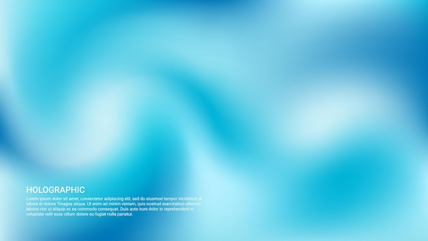 Vector holographic background design in white and light blue