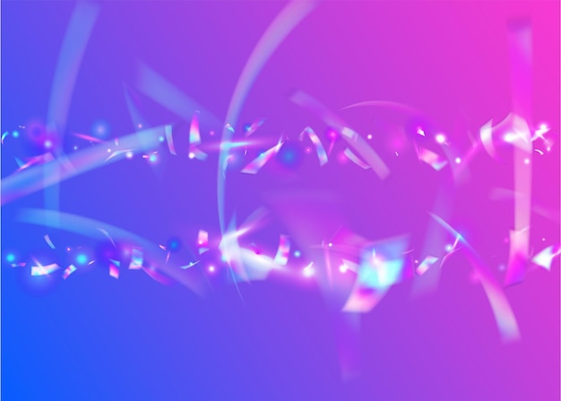 ホログラフィック背景。メタルデザイン。虹色の紙吹雪。デジタルアート。キラキラホイル。ネオングレア。ブルーシャイニーテクスチャ。パーティーカラフルな背景。ピンクのホログラフィック背景