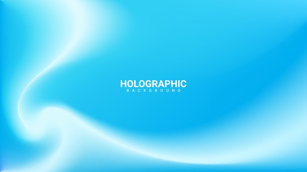 Holographic background in white and light blue