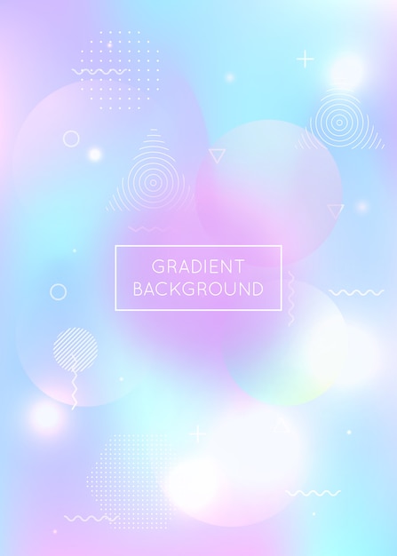 Holographic background with liquid shapes, Dynamic bauhaus gradient